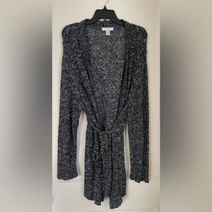 CJ Banks women’s long belted sweater. Size 2X.